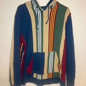 PacSun Blue and Red Striped Sweatshirt